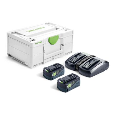 Festool SYS 18V 2x5,0/TCL 6 DUO Laddpaket 2 x 5,0 Ah, 18 V