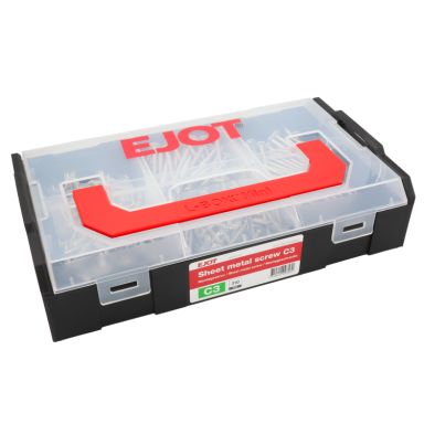 Ejot Minibox Sortimentslåda montageskruv, C3, 310 delar