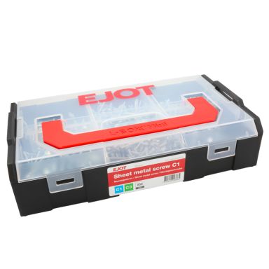 Ejot Minibox Sortimentslåda montageskruv, C1/C3, 850 delar
