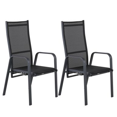 Venture Home Copacabana 4133-408 Karmstol 2-pack, svart