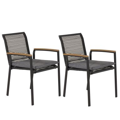 Venture Home Dallas 1523-2048 Karmstol 2-pack, svart
