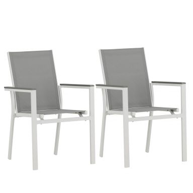 Venture Home Parma 9322-400 Karmstol 2-pack, vit/grå