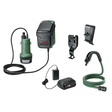 Bosch DIY 06008C4202 Akkupuutarhapumppu akun ja laturin kanssa