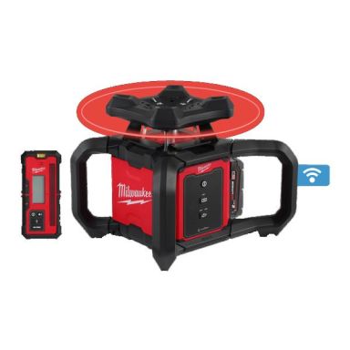 Milwaukee M18 RLOH600-201C Rotationslaser med lasermodtager, batteri, oplader