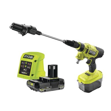 Ryobi ONE+ HP RY18PWX41A-125 Mellantryckstvätt med batteri och laddare