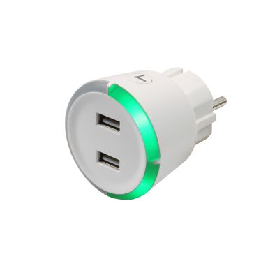 CAPiDi TIUSBTI USB-lader hvit, med timer