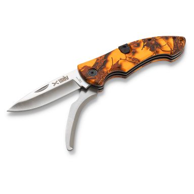 BRIV Belly Orange Camo Bukåbningsfoldkniv 200 mm