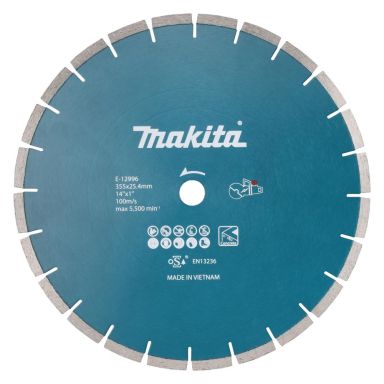 Makita E-12996 Diamantblad 355x25,4 mm, betong