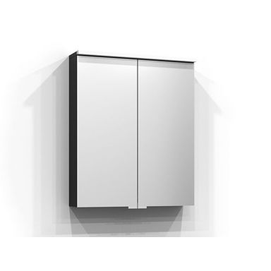 Svedbergs Sarek 60 Svart Ask Spegelskåp 60 cm, glasfront