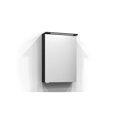 Svedbergs Skuru 50 Svart Ask Spegelskåp 50 cm, LED-belysning