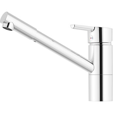 Mora MMIX II 332201 Keittiöhana ilman astianpesukoneen sulkuventtiiliä, matala juoksuputki, 3/8", kromi