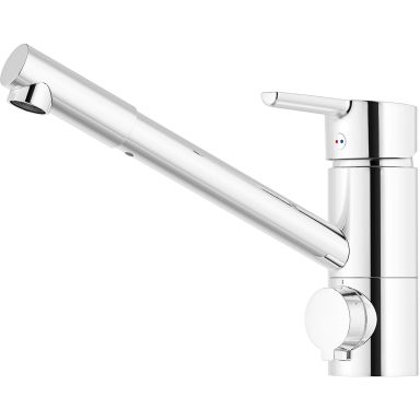 Mora MMIX II 332251 Kjøkkenbatteri oppvaskmaskinavstenging, lav tut, G10, krom