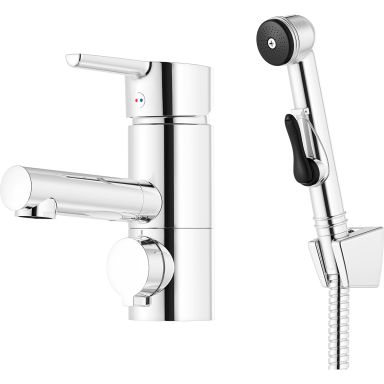 Mora MMIX II 333087 Håndvaskbatteri med sidebruser, maskinstop, krom