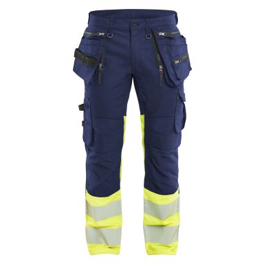 Blåkläder 113011498933C44 Työhousut huomiovärilliset, mariininsininen/keltainen