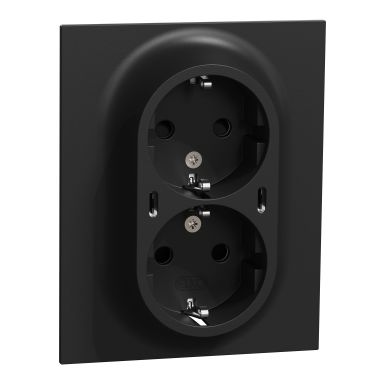 Elko EKO50094 Vegguttak med USB, 2-veis, jordet, skrutilkobling