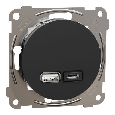 Elko EKO50090 USB-uttak type A+C 21 W, skrutilkobling