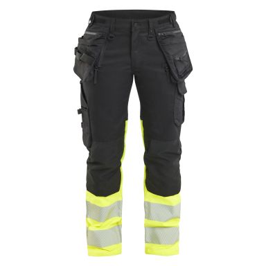 Blåkläder 703011499933C34 Arbeidsbukse varsel, svart/gul