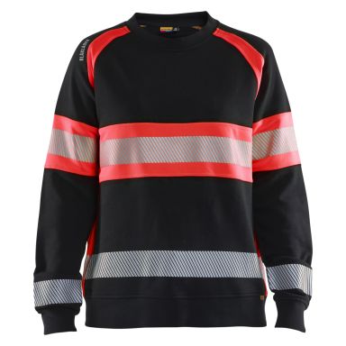 Blåkläder 340911589955XXL Genser varsling, svart/rød