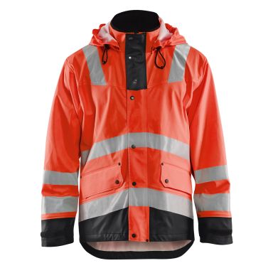 Blåkläder 430220035599XXL Regnjacka varsel, röd/svart