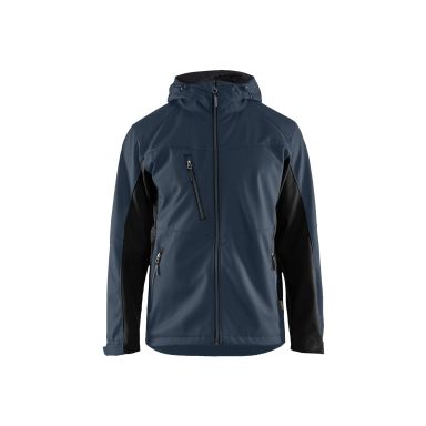 Blåkläder 4753-2516 Softshelljakke marineblå/svart, med hette