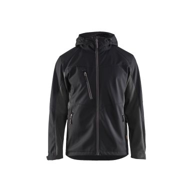 Blåkläder 4753-2516 Softshelljakke svart/mørkgrå, med hette