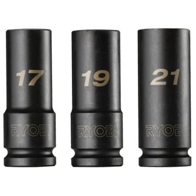 Ryobi RHDIS3PC Krafthylssats 3 delar, 1/2"