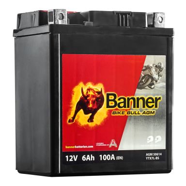Banner Bike Bull AGM 50614 Startbatteri 12V, 6 Ah