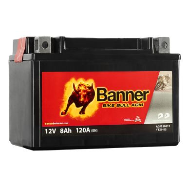 Banner Bike Bull AGM 50812 Startbatteri 12V, 8 Ah