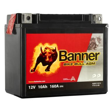 Banner Bike Bull AGM 51012 Startbatteri 12V, 10 Ah