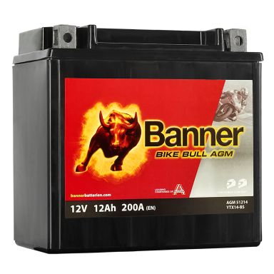 Banner Bike Bull AGM 51214 Startbatteri 12V, 12 Ah