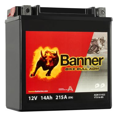 Banner Bike Bull AGM 51422 Startbatteri 12V, 14 Ah