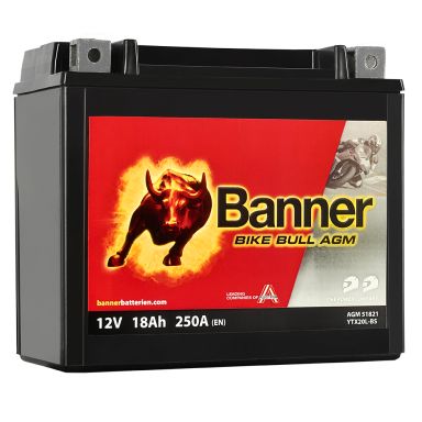 Banner Bike Bull AGM 51821 Startbatteri 12V, 18 Ah