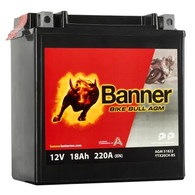 Banner Bike Bull AGM 51822 Startbatteri 12V, 18 Ah