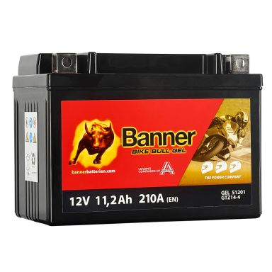 Banner Bike Bull GEL GEL51201 Startbatteri 12V, 11 Ah