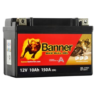 Banner Bike Bull GEL GEL51021 Startbatteri 12V, 10 Ah