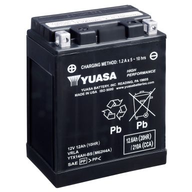 Yuasa YTX14AH-BS Startbatteri 12V, 12,6 Ah