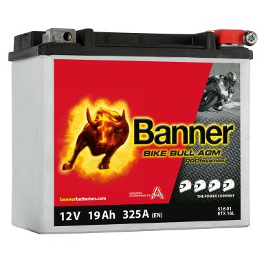 Banner Bike Bull AGM Pro ETX51601 Startbatteri 12V, 19 Ah