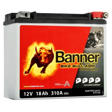 Banner Bike Bull AGM Pro ETX52001 Startbatteri 12V, 18 Ah