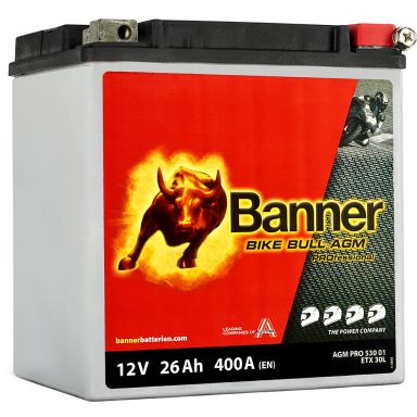 Banner Bike Bull AGM Pro ETX53001 Startbatteri 12V, 26 Ah