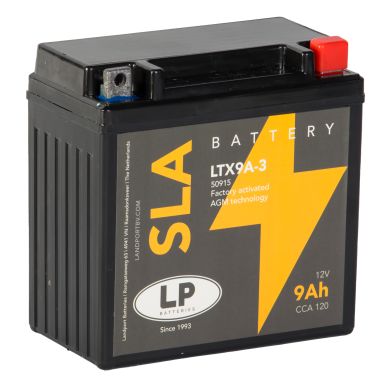 LP Batteries LPYTX9A-3 Startbatteri 12V, 9 Ah