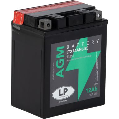 LP Batteries LPYTX14AHL-BS Startbatteri 12V, 12 Ah