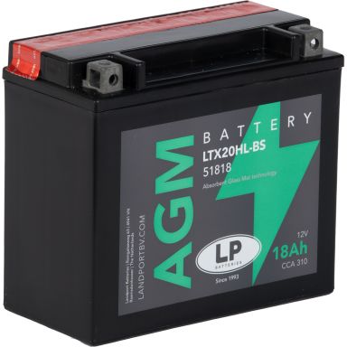 LP Batteries LPYTX20HL-BS Startbatteri 12V, 18 Ah