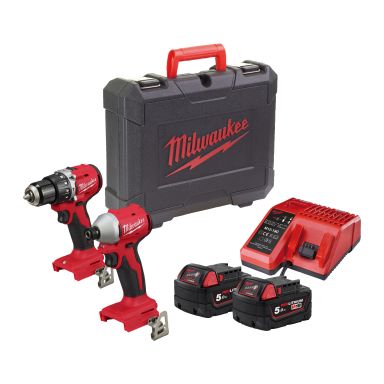 Milwaukee BLCPP2A-502C Verktygspaket med batteri och laddare