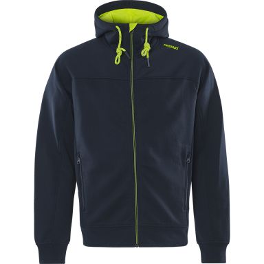 Fristads 7550 GSM Huvtröja marinblå/gul, helzip