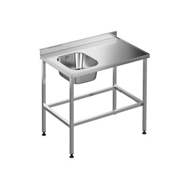 Purus SB-1000-34V Pesupöytä 1000x620x900 mm, allas vasemmalla