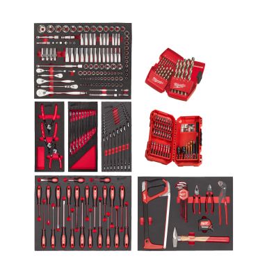Milwaukee 4932499475 Käsityökalusarja 244 osaa, vaahtomuovialustalla teollisuusalalle