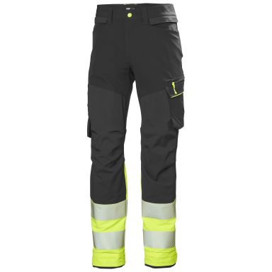 Helly Hansen Workwear ICU BRZ HH Connect 77310-369 Arbeidsbukse varsel, mørkgrå/gul