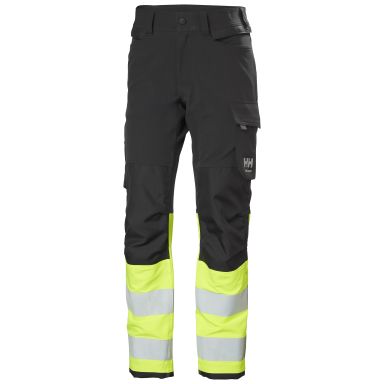 Helly Hansen Workwear Alna 4X HH Connect 77340-369 Arbeidsbukse varsel, mørkgrå/gul