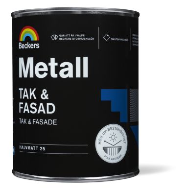 Beckers Metall Tak&Fasad Täckfärg halvmatt