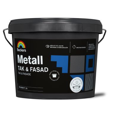Beckers Metall Tak&Fasad Täckfärg halvmatt